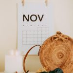 shallow focus photo of calendar mounted on white wall